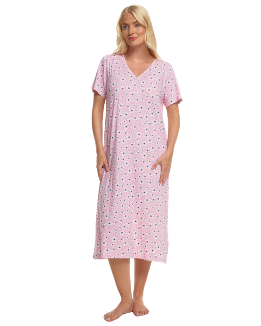 Raspberry Freesia 100% Cotton Plus Size Nightdress