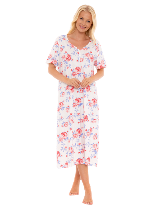Pink Rose 100% Cotton Plus Size Nightdress
