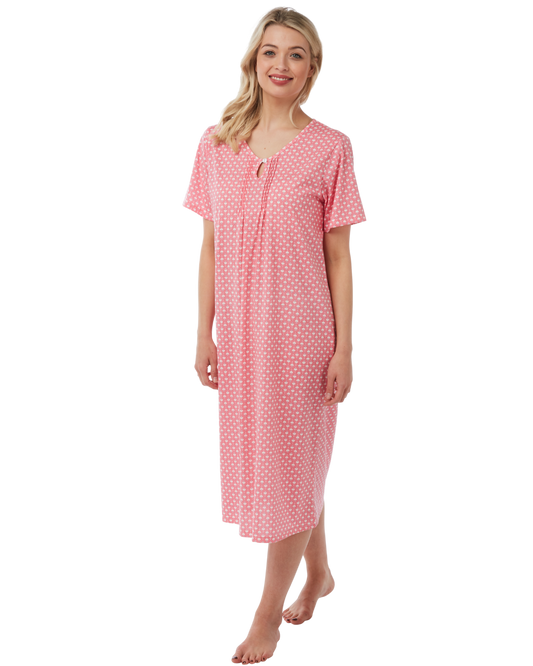 Heart Geo Print Jersey Nightdress