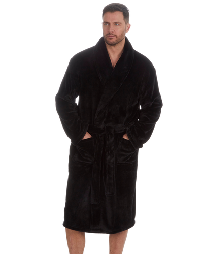 Mens Supersoft Fleece Tie Waist Robe