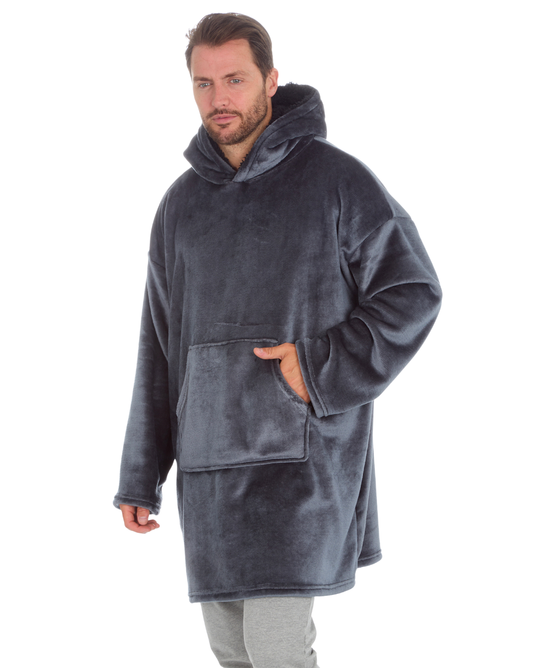 Mens Supersoft Fleece Hoodie Onesize