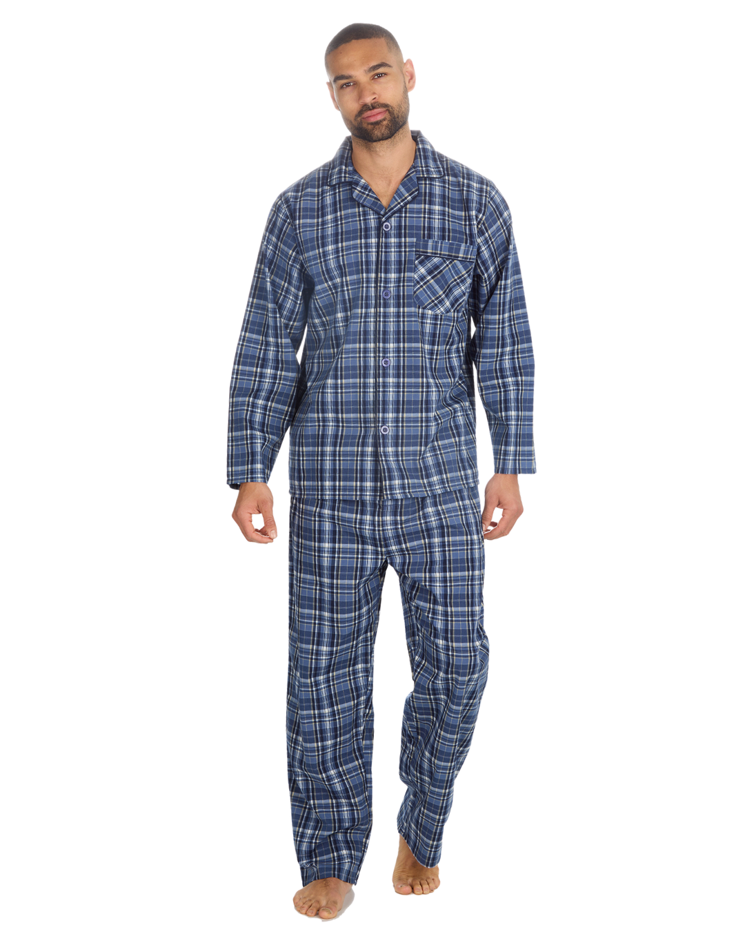 Mens Woven Poplin Pyjama in Classic Style
