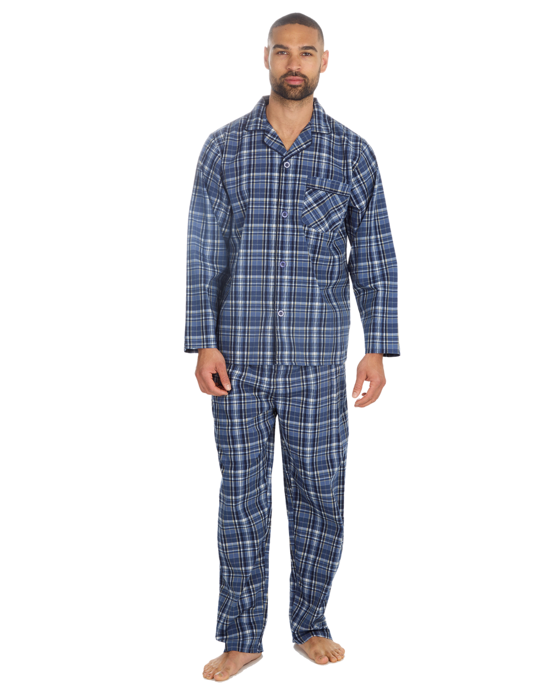 Mens Woven Poplin Pyjama in Classic Style