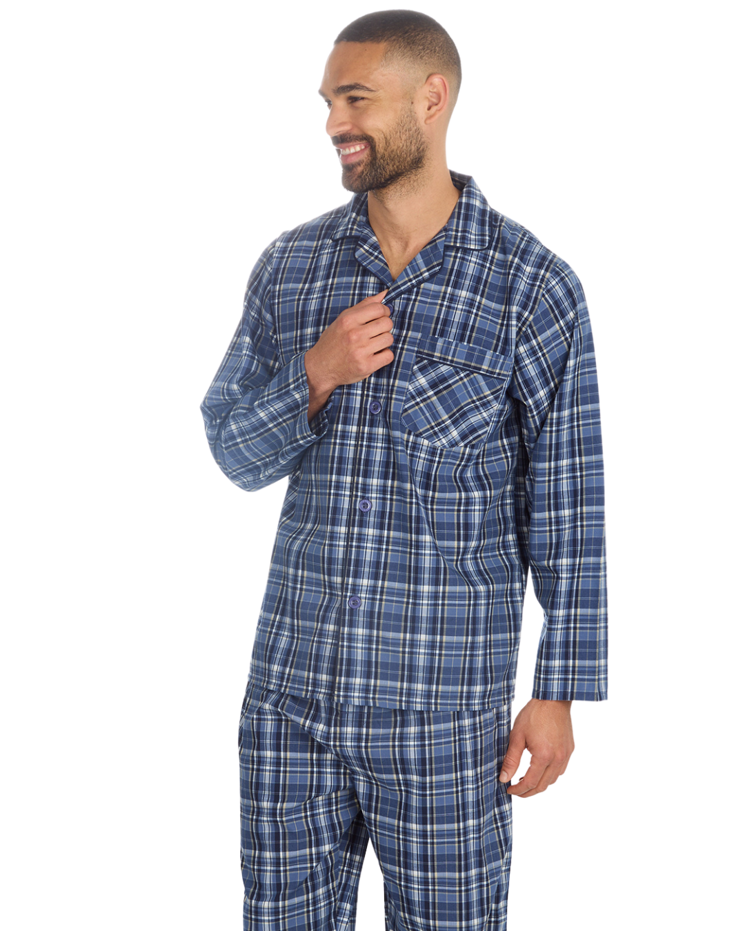 Mens Woven Poplin Pyjama in Classic Style
