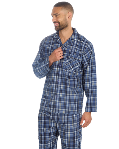 Mens Woven Poplin Pyjama in Classic Style