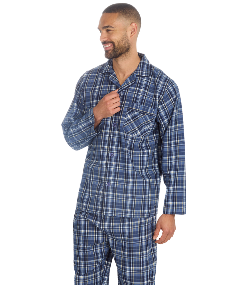 Mens Woven Poplin Pyjama in Classic Style