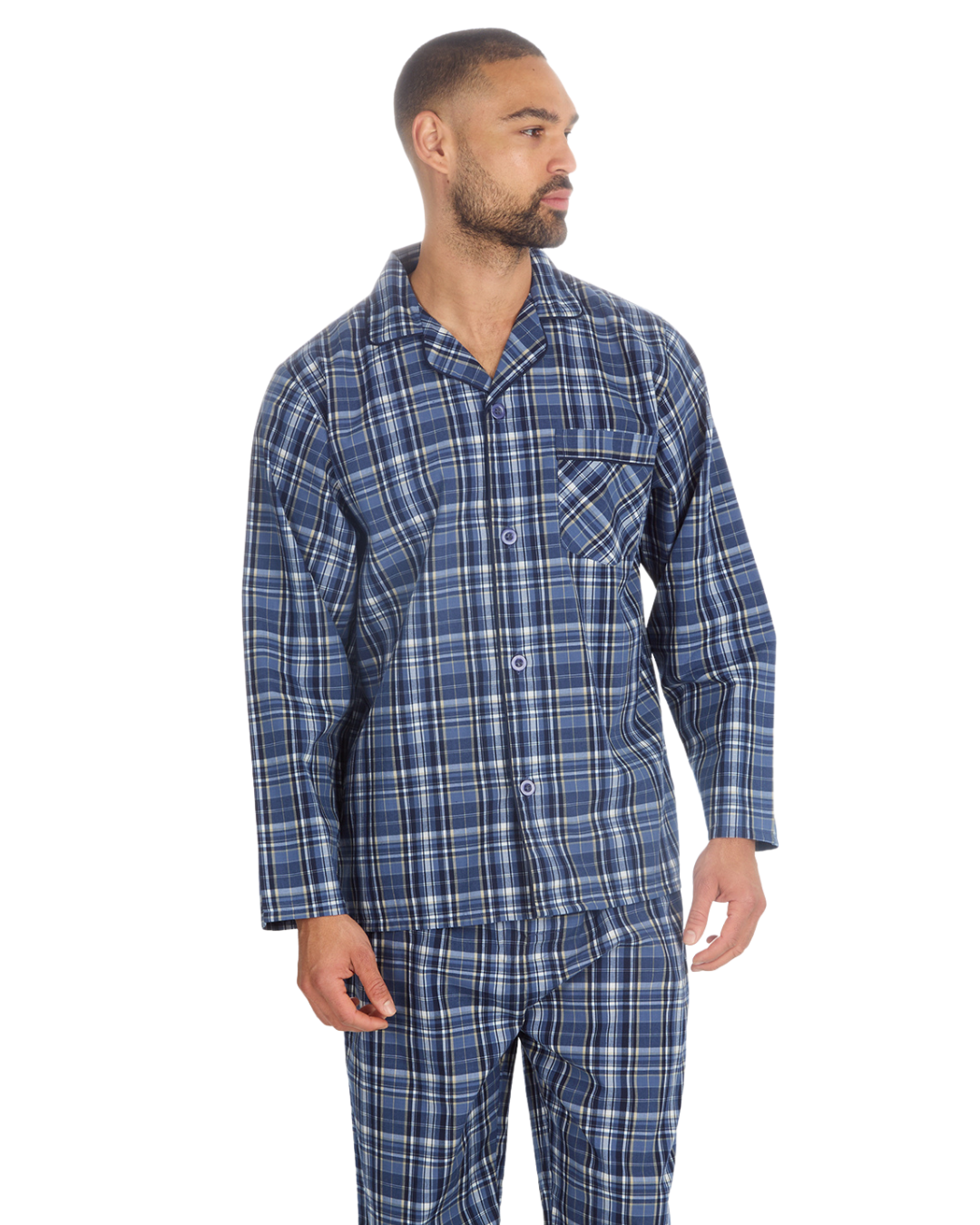 Mens Woven Poplin Pyjama in Classic Style