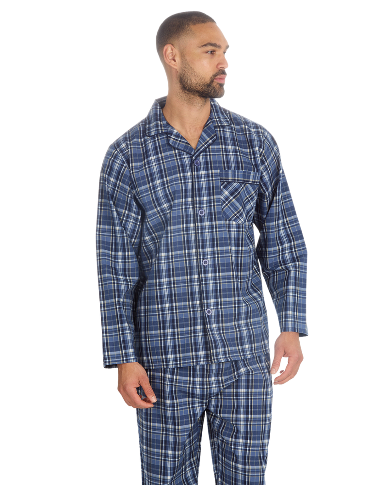 Mens Woven Poplin Pyjama in Classic Style