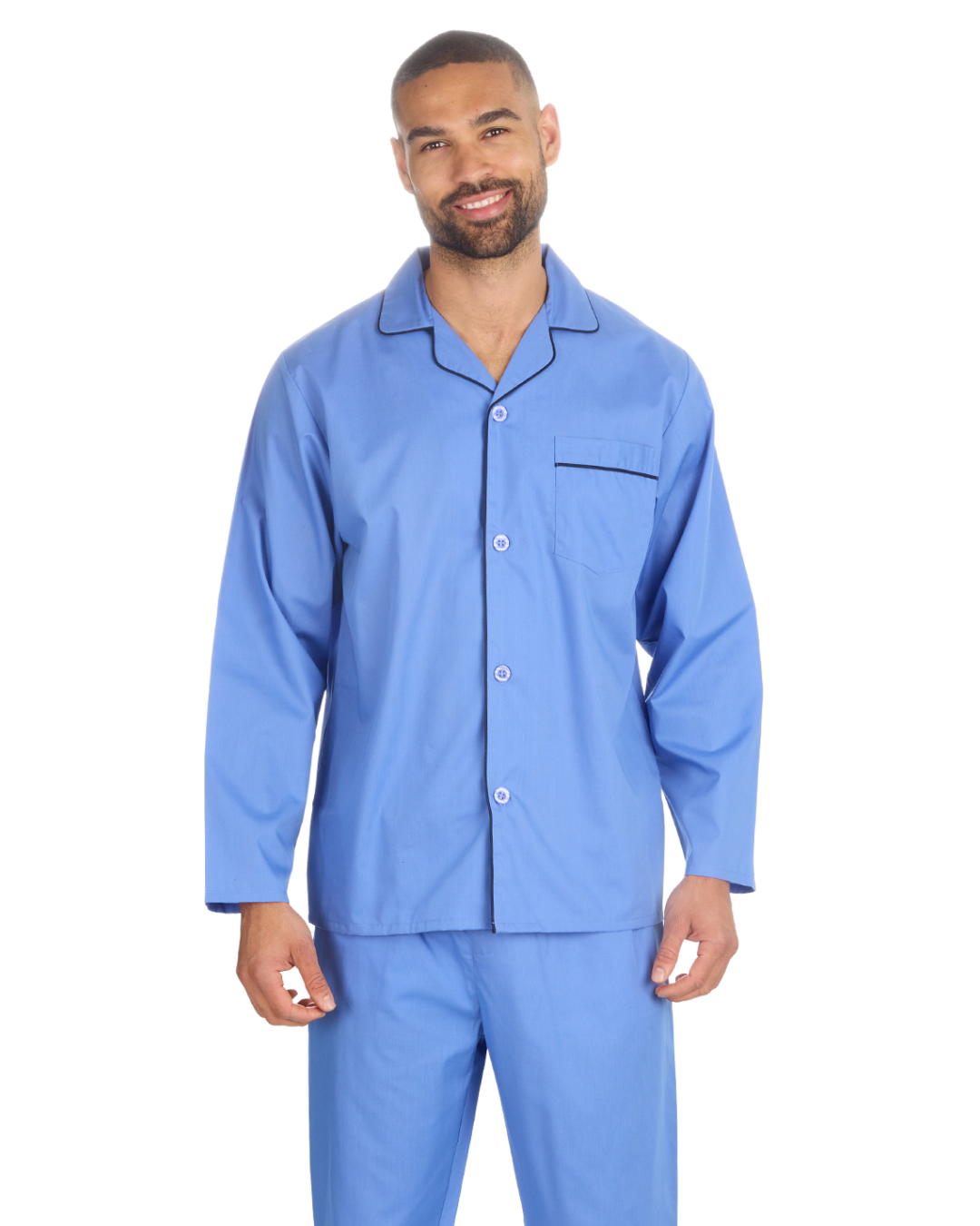 Mens Woven Poplin Pyjama in Classic Style