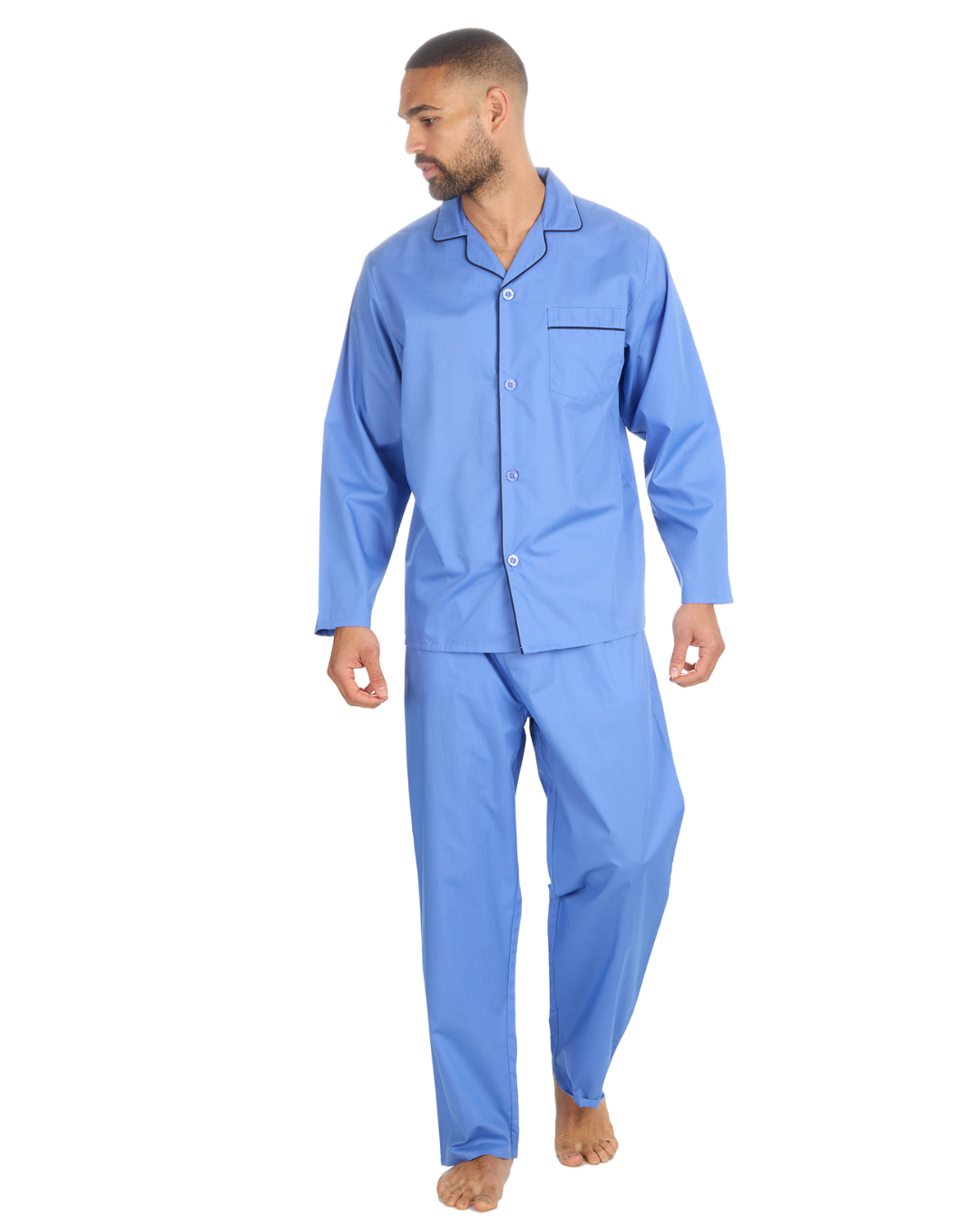 Mens Woven Poplin Pyjama in Classic Style