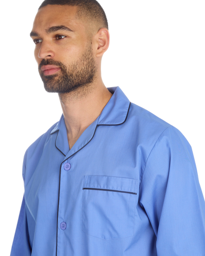 Mens Woven Poplin Pyjama in Classic Style