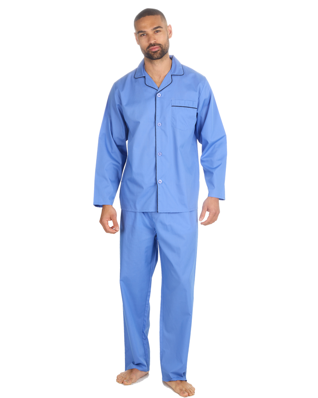 Mens Woven Poplin Pyjama in Classic Style