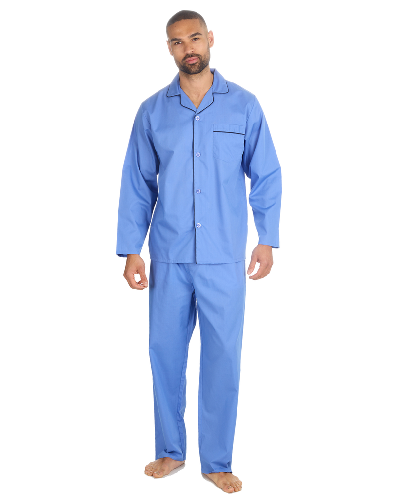 Mens Woven Poplin Pyjama in Classic Style