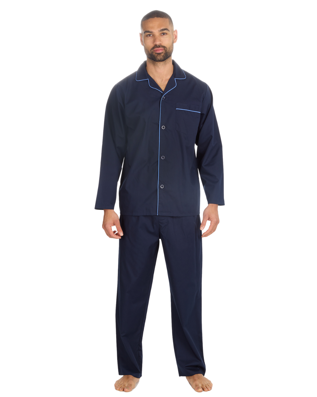 Mens Woven Poplin Pyjama in Classic Style