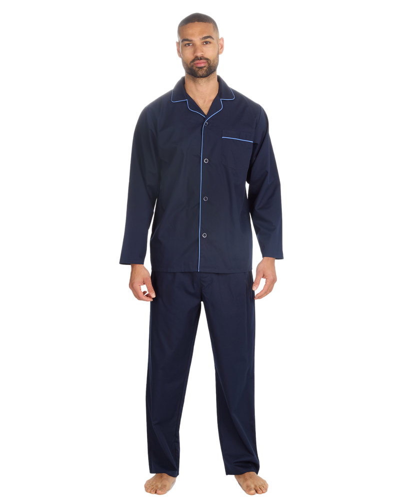 Mens Woven Poplin Pyjama in Classic Style