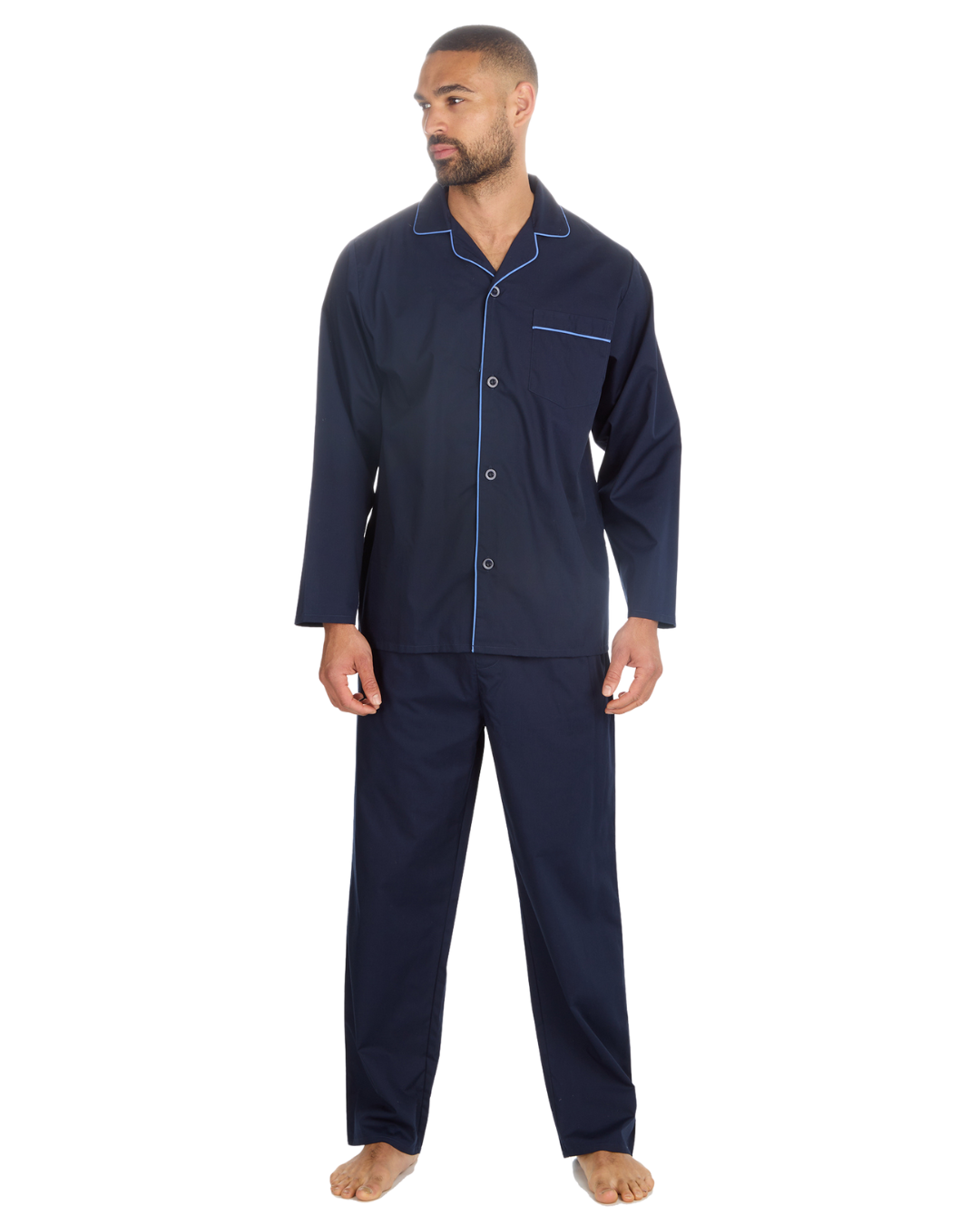 Mens Woven Poplin Pyjama in Classic Style