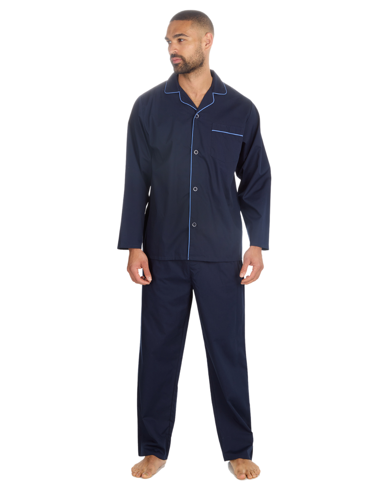 Mens Woven Poplin Pyjama in Classic Style