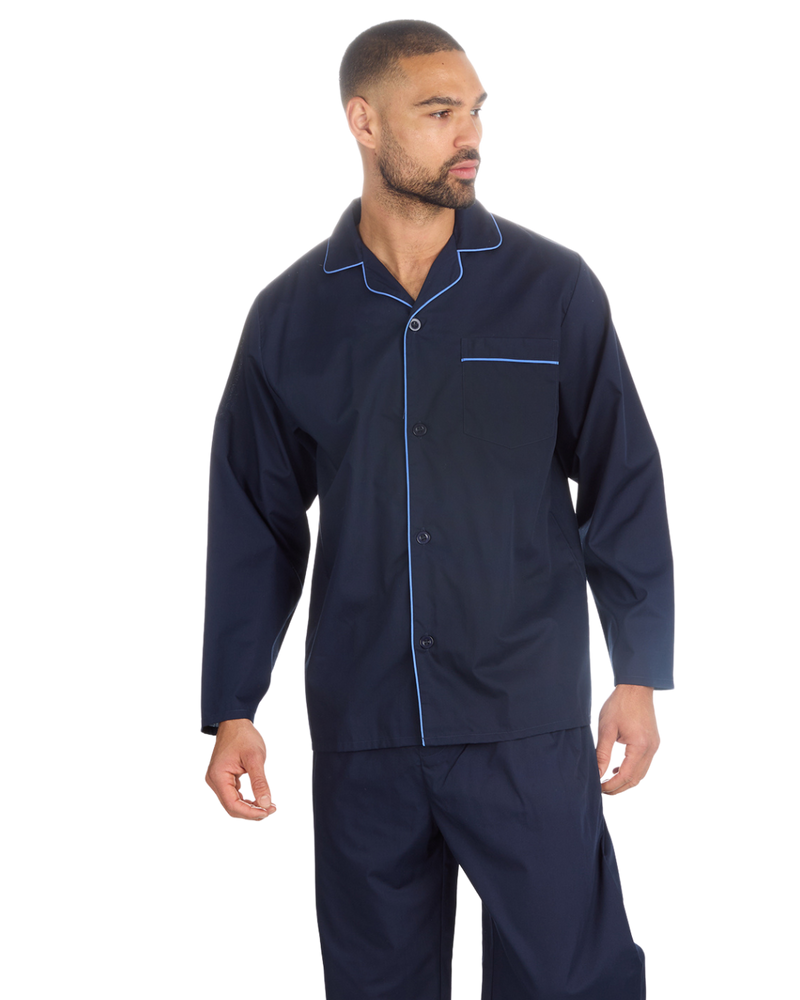 Mens Woven Poplin Pyjama in Classic Style