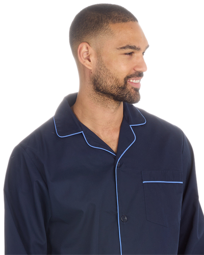 Mens Woven Poplin Pyjama in Classic Style