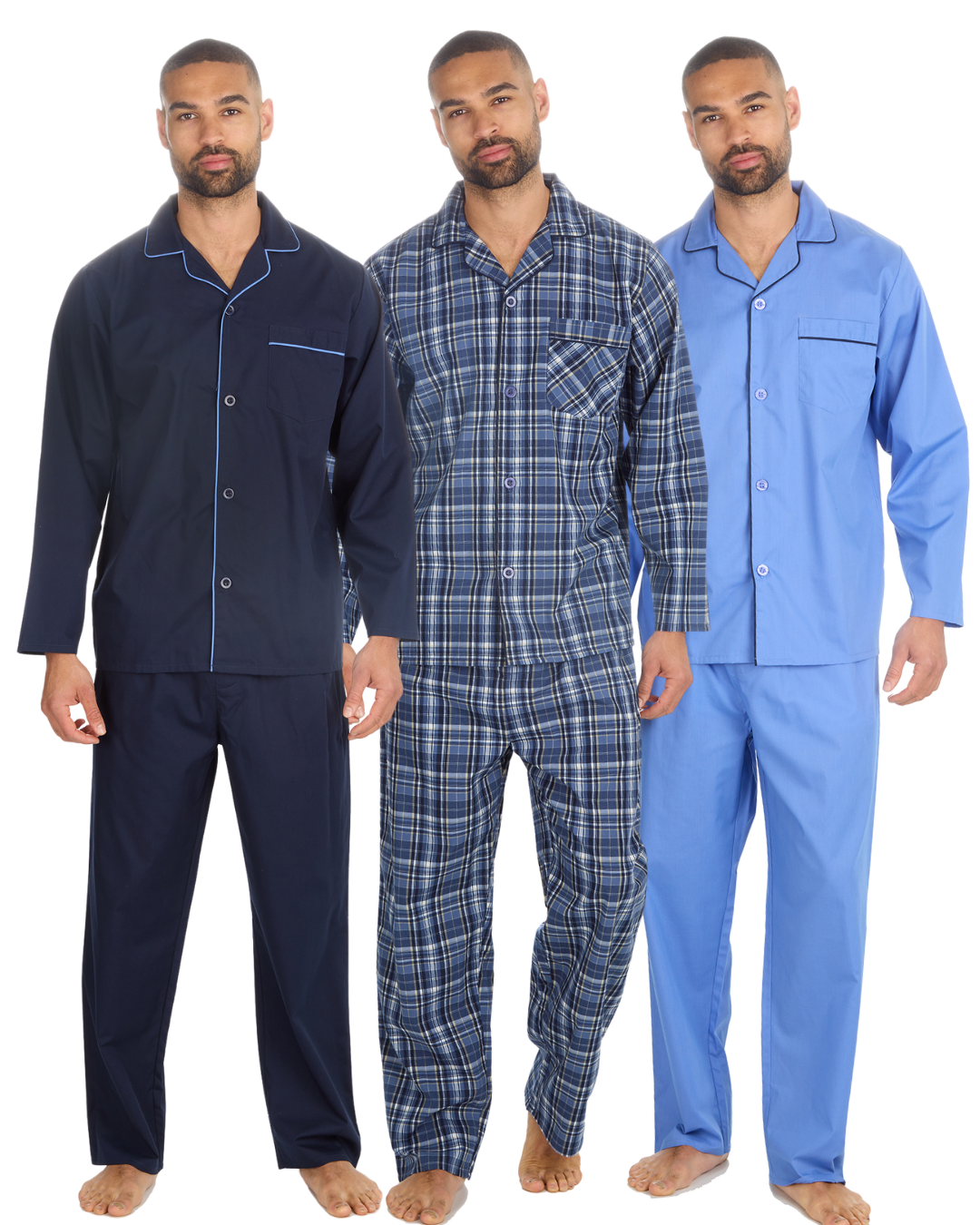 Mens Woven Poplin Pyjama in Classic Style
