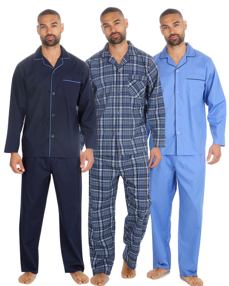 Mens Woven Poplin Pyjama in Classic Style