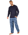 Mens Check Flannel & Jersey Pyjamas