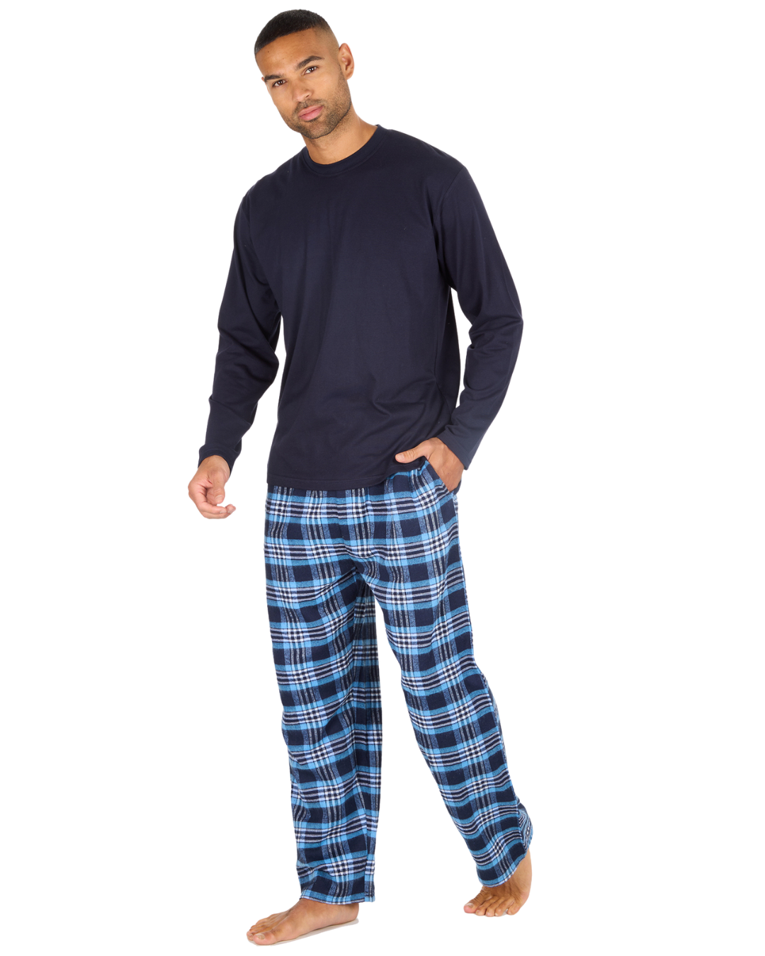 Mens Check Flannel & Jersey Pyjamas