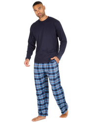 Mens Check Flannel & Jersey Pyjamas