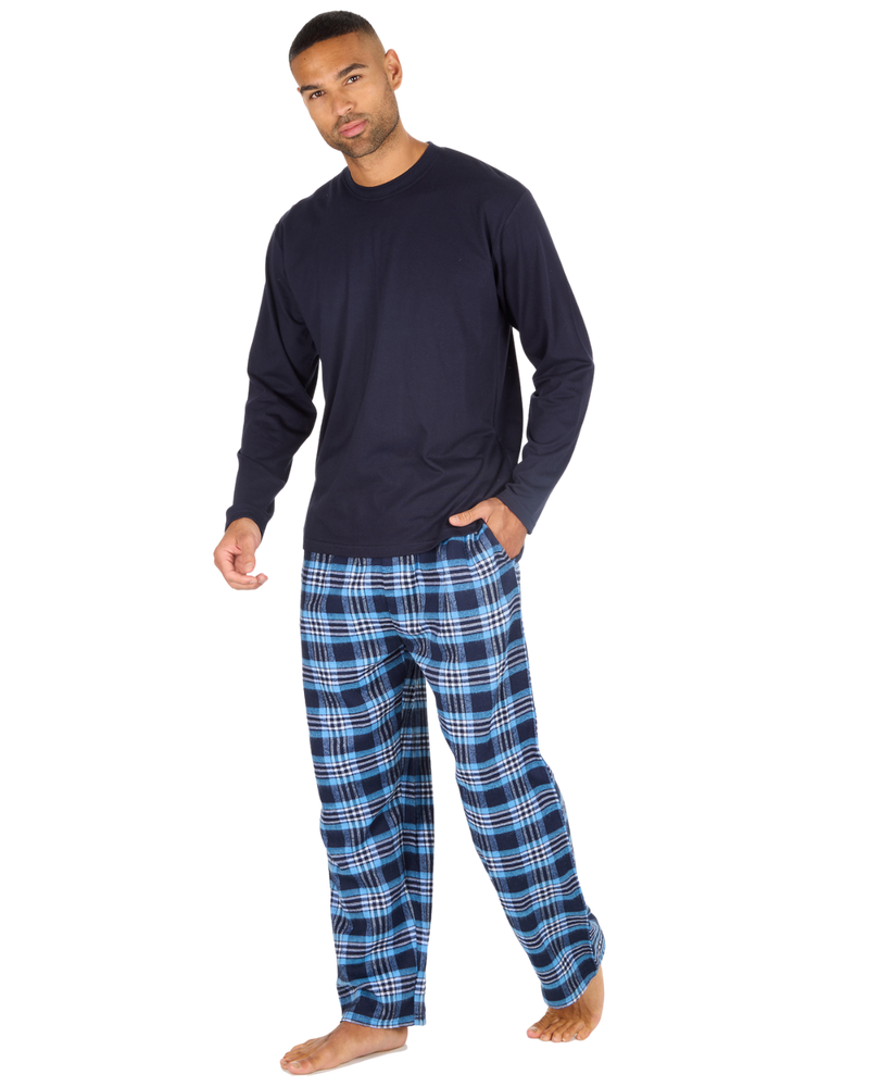 Mens Check Flannel & Jersey Pyjamas