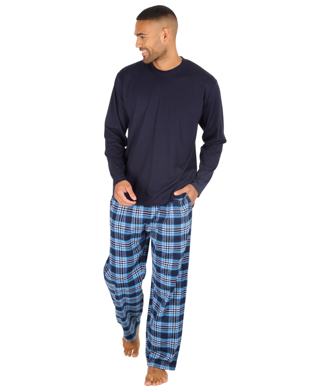 Mens Check Flannel & Jersey Pyjamas