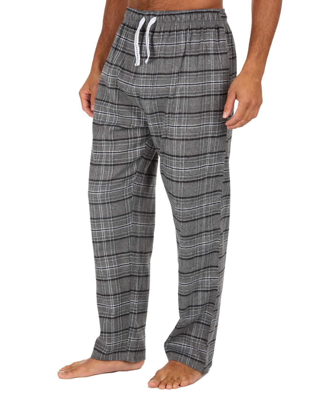 Mens Check Flannel Trousers      2 for £14
