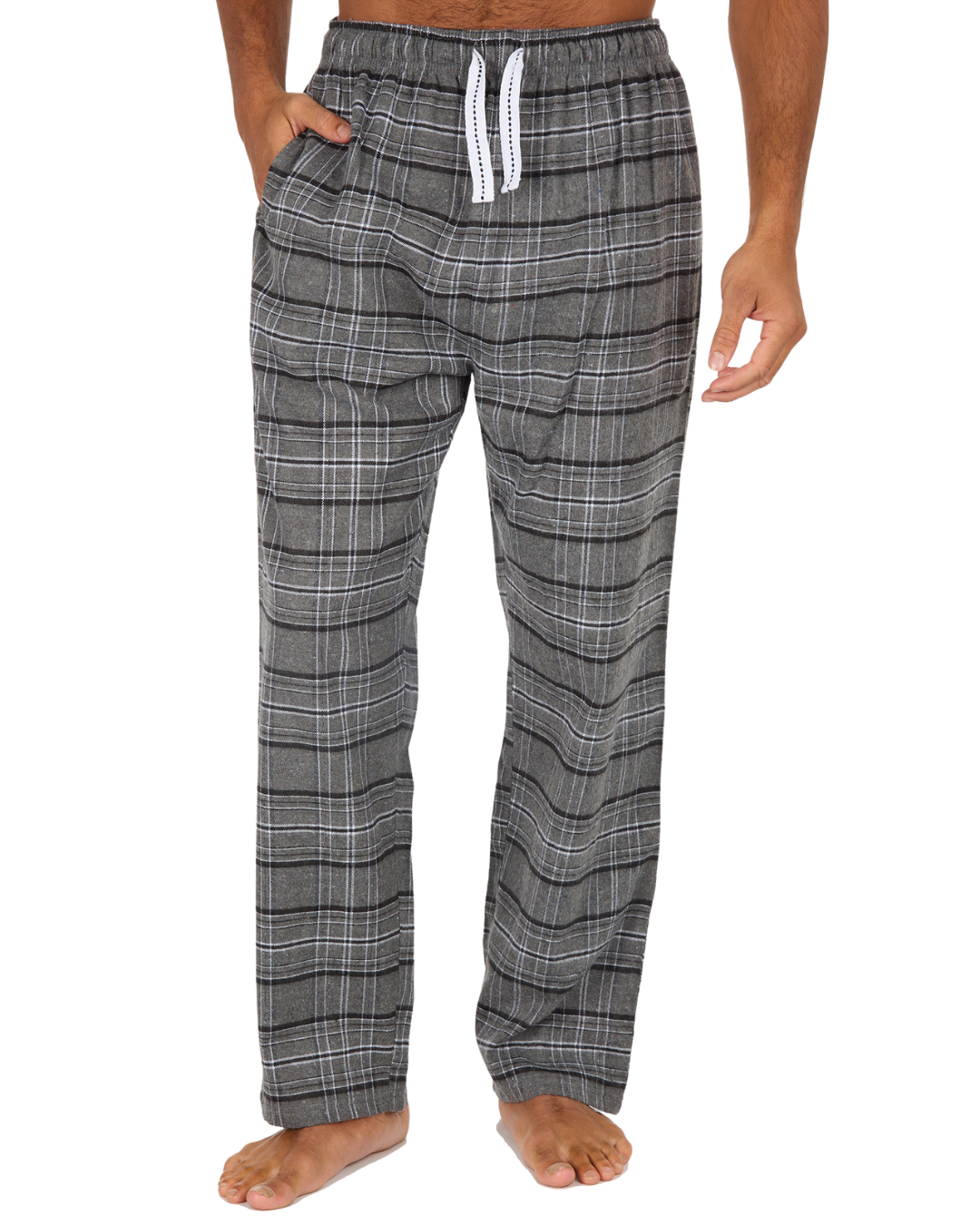 Mens Check Flannel Trousers      2 for £14