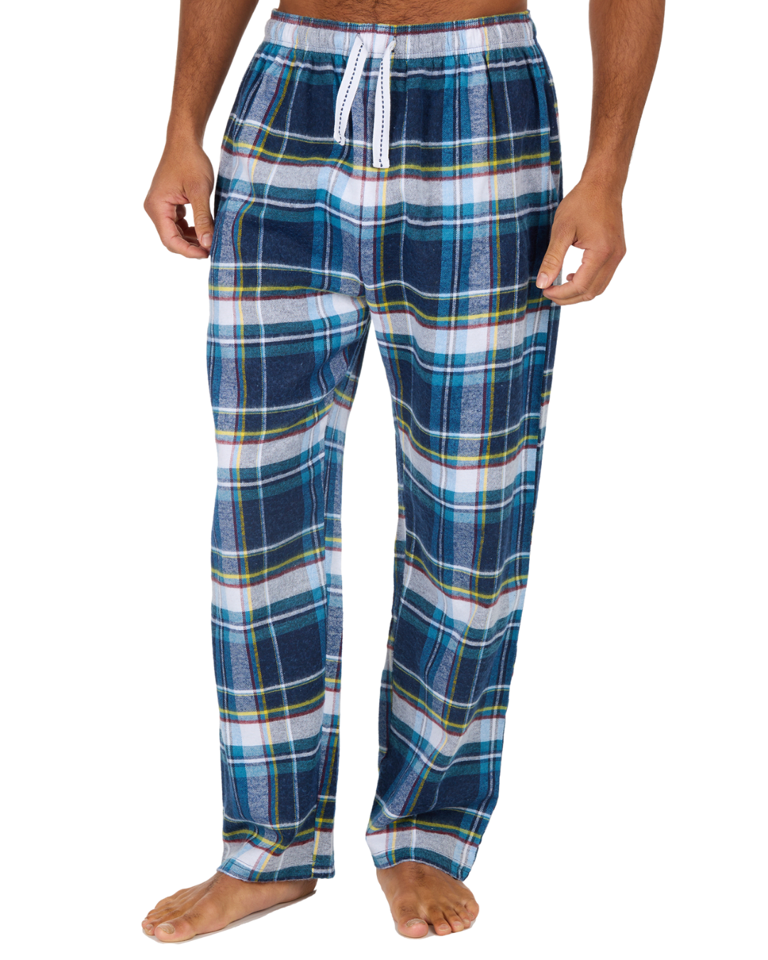 Mens Check Flannel Trousers      2 for £14