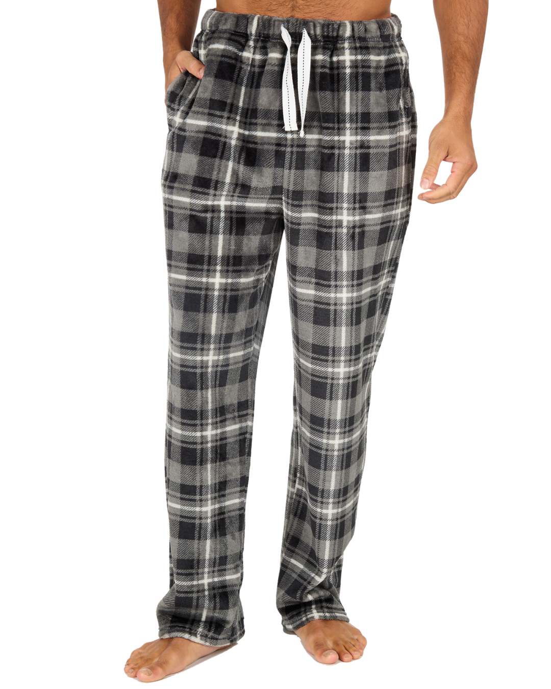 Mens Supersoft Check Fleece Trousers