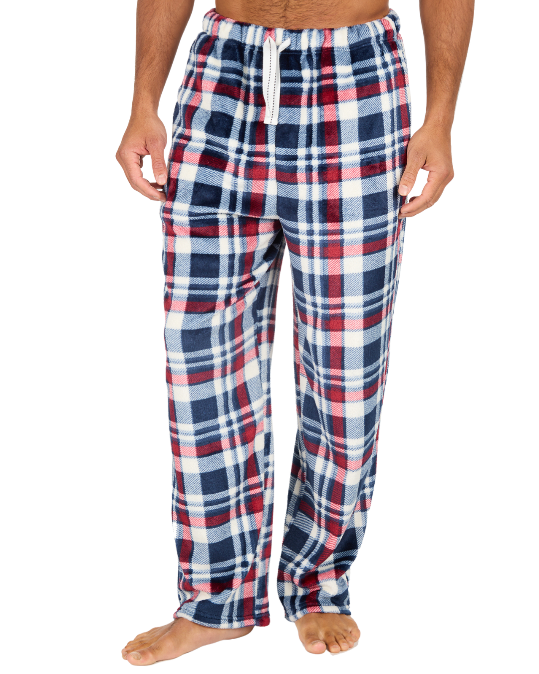 Mens Supersoft Check Fleece Trousers