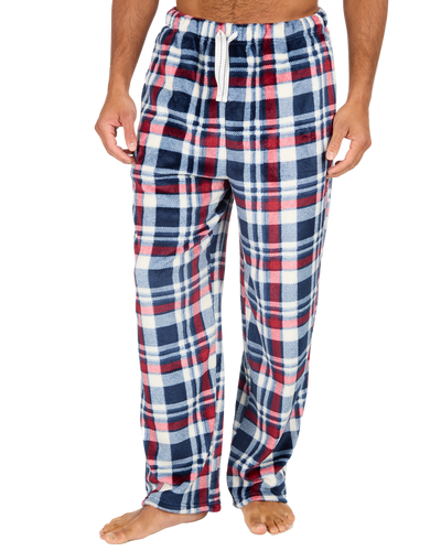 Mens Supersoft Check Fleece Trousers