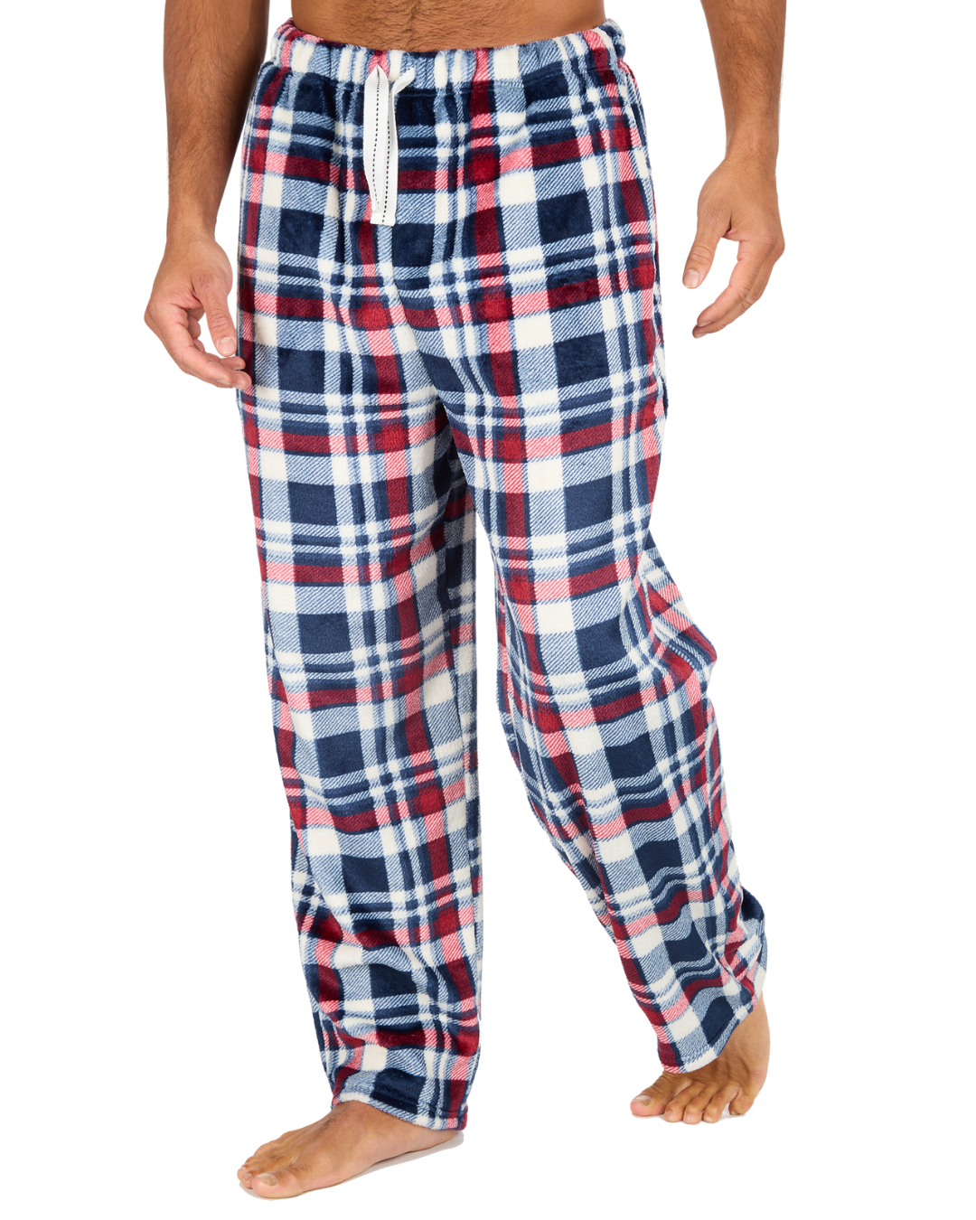 Mens Supersoft Check Fleece Trousers