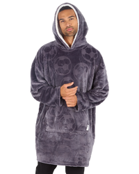 Mens Supersoft Fleece Football Hoodie Onesize