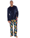 Mens Supersoft Gamer Print  Long Sleeve Fleece Trouser Pyjamas