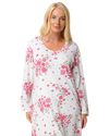 Luxury Soft Touch Jersey Long Sleeve Floral Nightdress