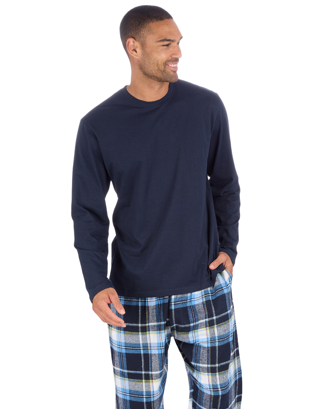Mens Check Flannel & Jersey Pyjamas