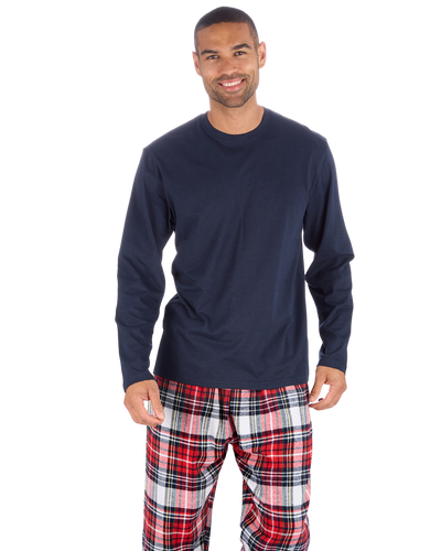 Mens Check Flannel & Jersey Pyjamas