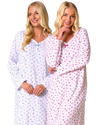Ditsy Floral Print 100% Cotton Jersey Long Sleeve Nightshirt
