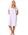 Ditsy Floral Print 100% Cotton Jersey Short Sleeve Nightdress