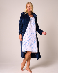 Ditsy Floral Print 100% Cotton Jersey Short Sleeve Nightdress