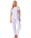 Ditsy Floral Print 100% Cotton Jersey Short Sleeve Pyjama