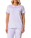 Ditsy Floral Print 100% Cotton Jersey Short Sleeve Pyjama