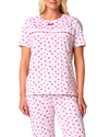 Ditsy Floral Print 100% Cotton Jersey Short Sleeve Pyjama