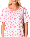 Women's 100% Cotton Pack of 2 Pink Heart Nightshirts