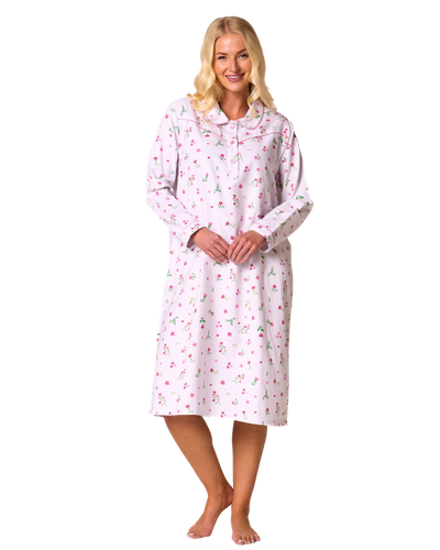 Classic Daisy Wincy Brushed Cotton Long Sleeve Nightdress Standard Length